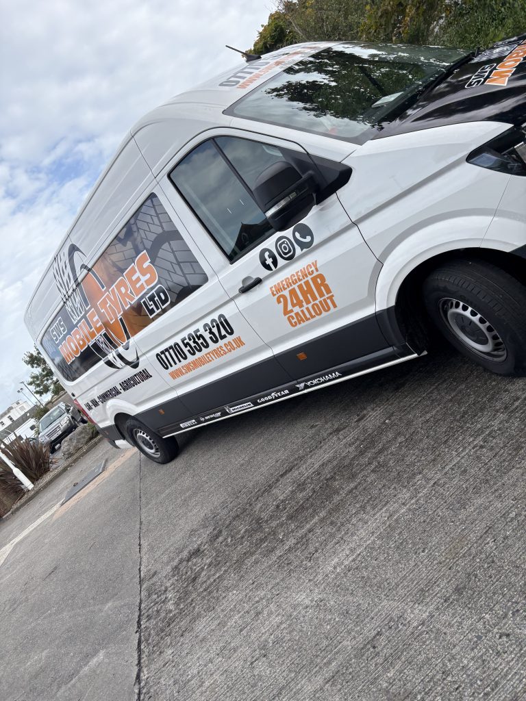 SWS Mobile Tyres van providing mobile tyre fitting service